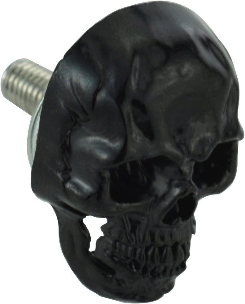 Abfer Skull License Plate Screws Cover Anti Theft License Plate Screw Frame Bolt Kit Decorative Fit for Most Vehicle Motorcycles Trucks (Black) - Image 5